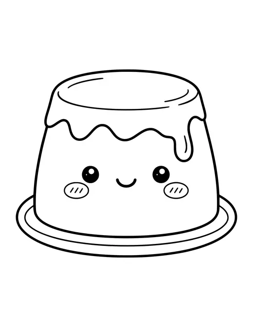 Pudding coloring page