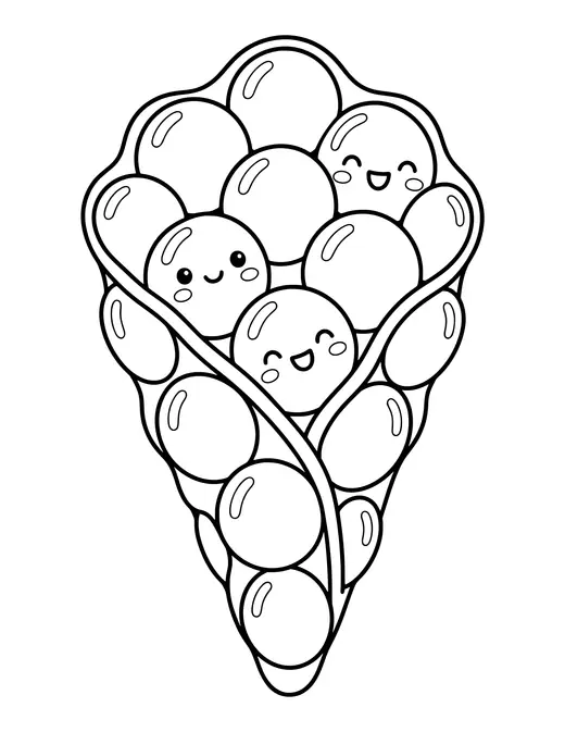 Bubble Waffle coloring page