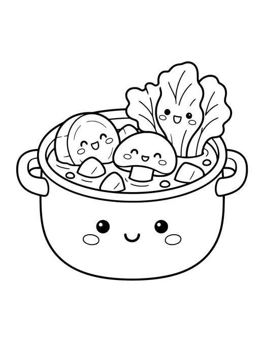 Soup Pot coloring page
