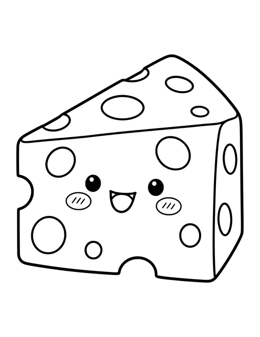 Cheese Wedge coloring page