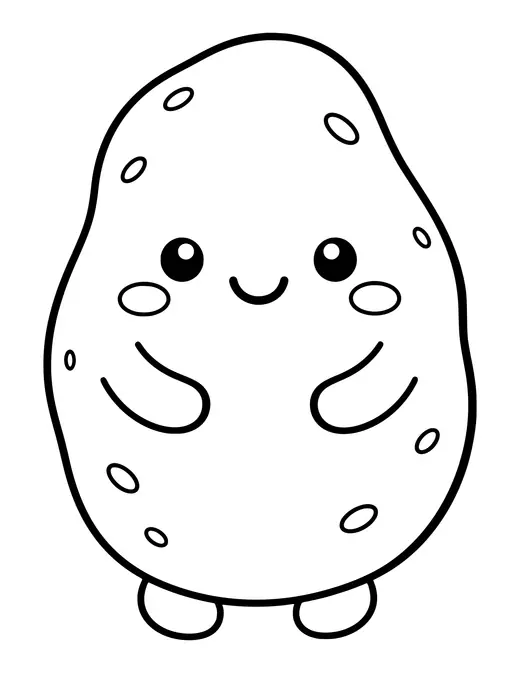 Potato coloring page