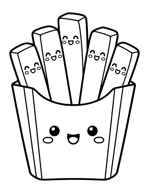 Fries Box coloring page