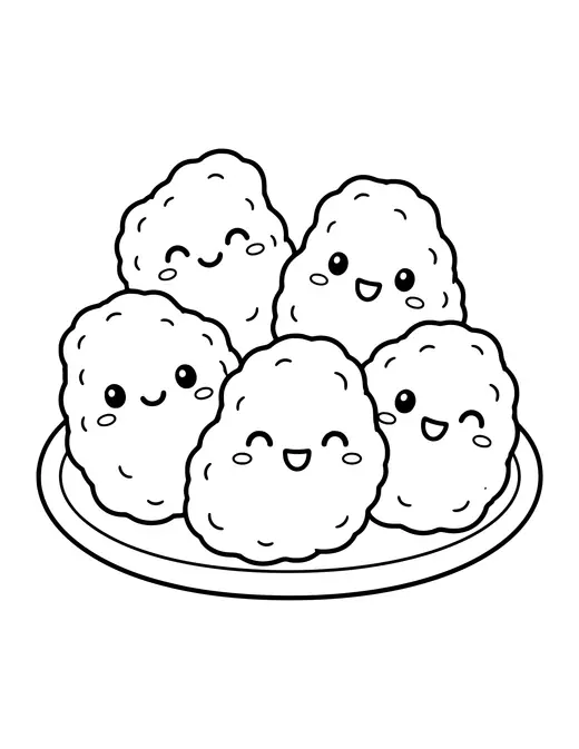 Chicken Nuggets coloring page