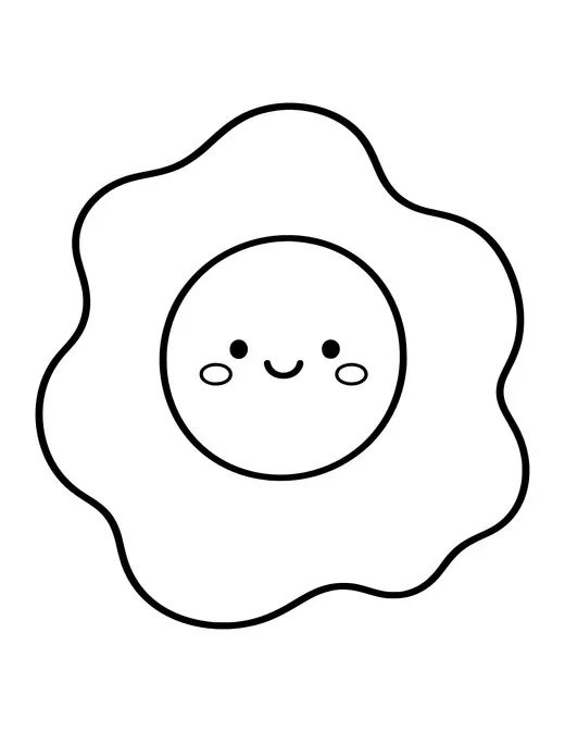 Fried Egg coloring page