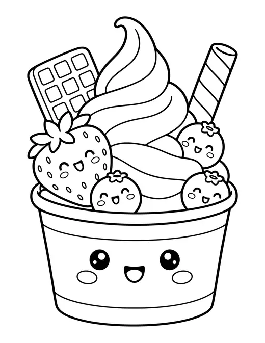 Frozen Yogurt coloring page