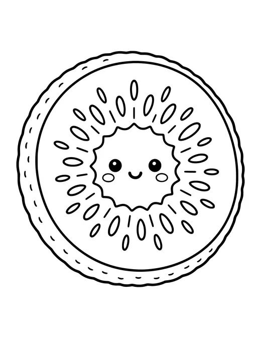 Kiwi Slice coloring page