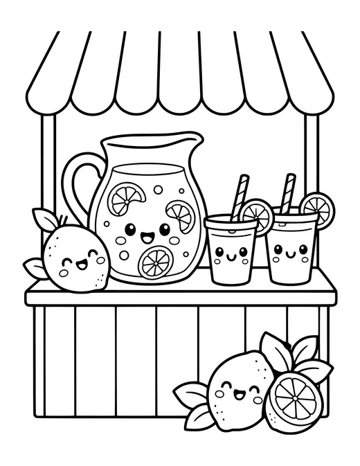 Lemonade Stand coloring page