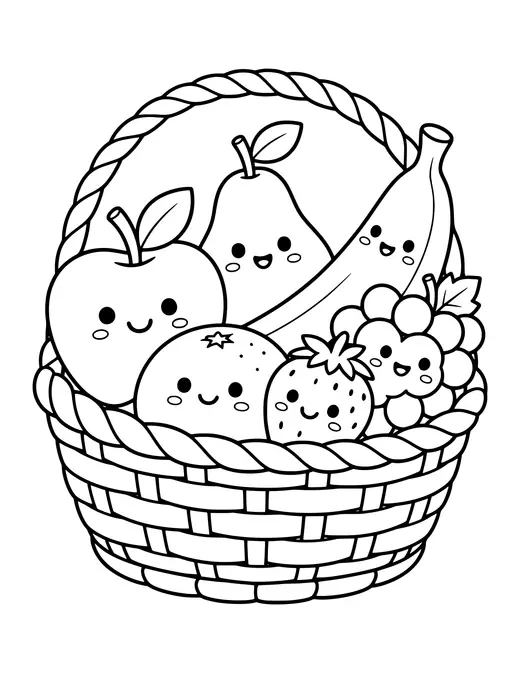 Fruit Basket coloring page
