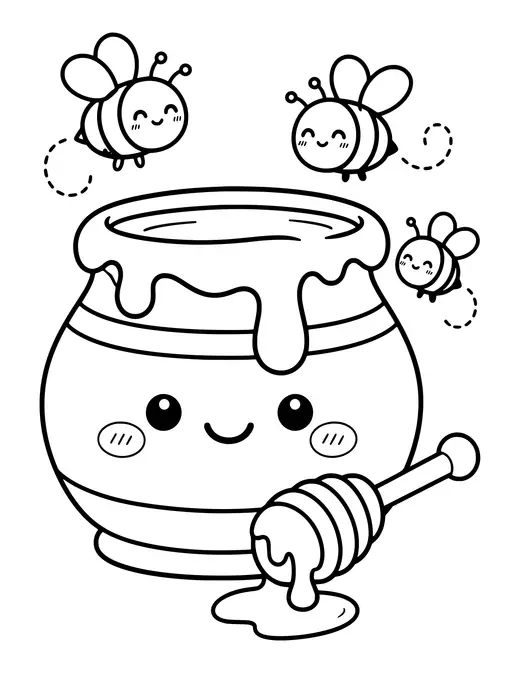 Honey Pot coloring page