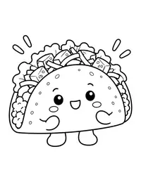 Taco Buddy coloring page
