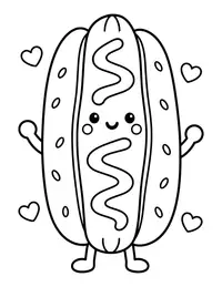 Hot Dog coloring page