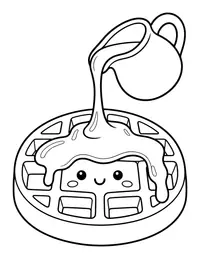 Waffle with Syrup coloring page