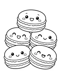 Macarons coloring page