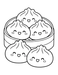Dumplings coloring page