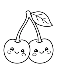 Cherries coloring page