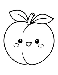 Peach coloring page