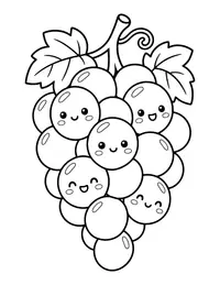 Grapes Bunch coloring page