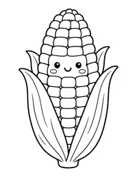 Corn on the Cob coloring page
