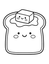 Toast with Butter coloring page