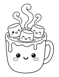 Hot Cocoa coloring page
