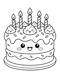 Birthday Cake coloring page