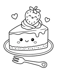 Cheesecake coloring page