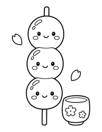 Dango coloring page