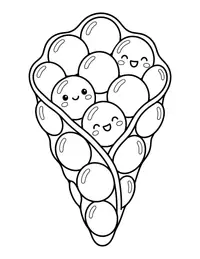 Bubble Waffle coloring page