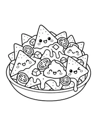 Nachos coloring page