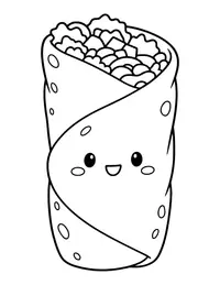 Burrito coloring page