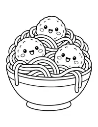 Spaghetti coloring page