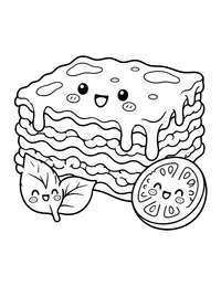 Lasagna coloring page