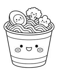 Noodle Cup coloring page