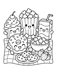 Snack Party coloring page