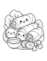 Spring Rolls coloring page