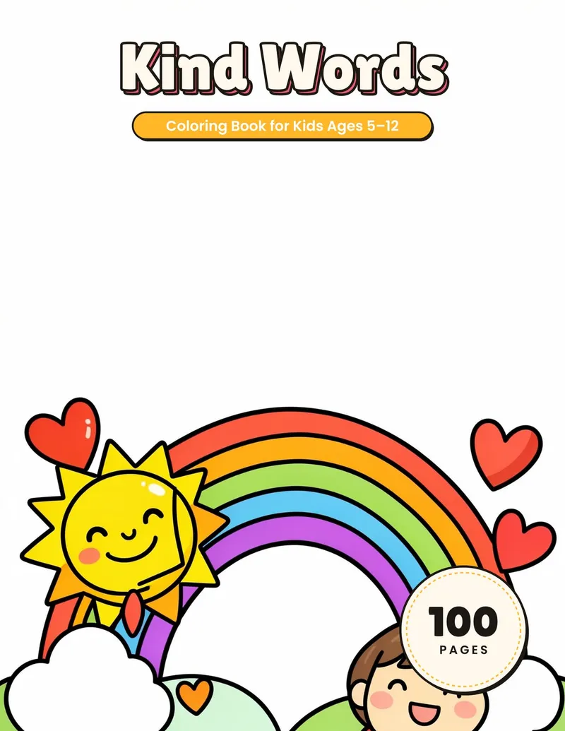 Kind Words coloring book cover