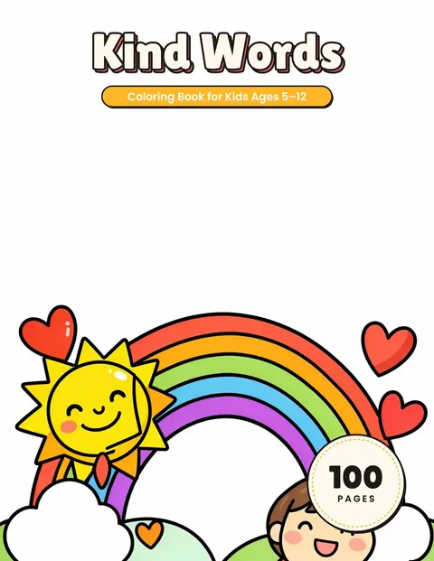 Kind Words coloring book cover