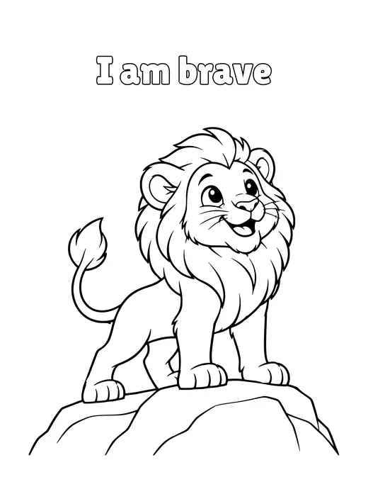 I am brave coloring page
