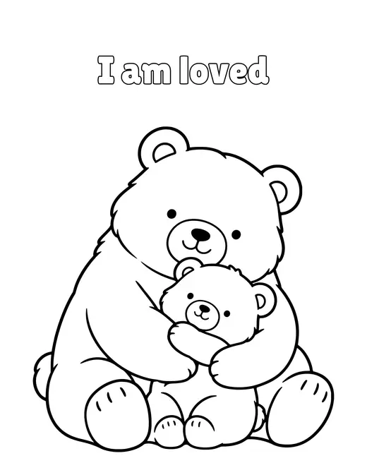 I am loved coloring page
