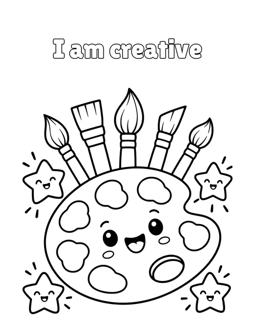 I am creative coloring page