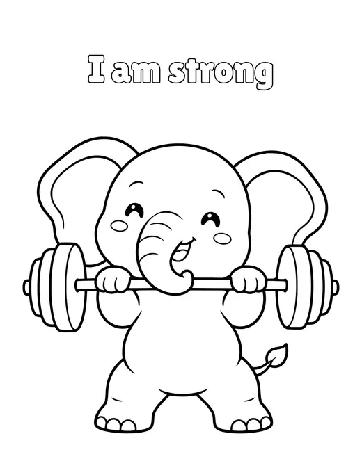 I am strong coloring page