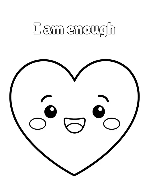 I am enough coloring page