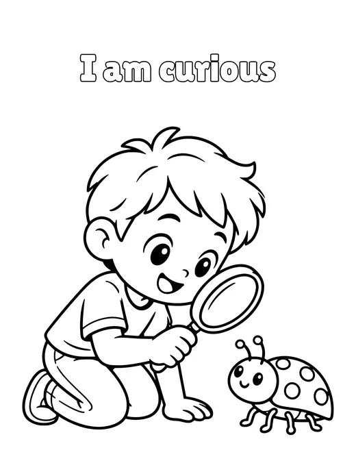 I am curious coloring page