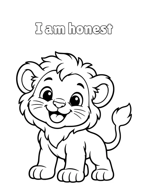 I am honest coloring page