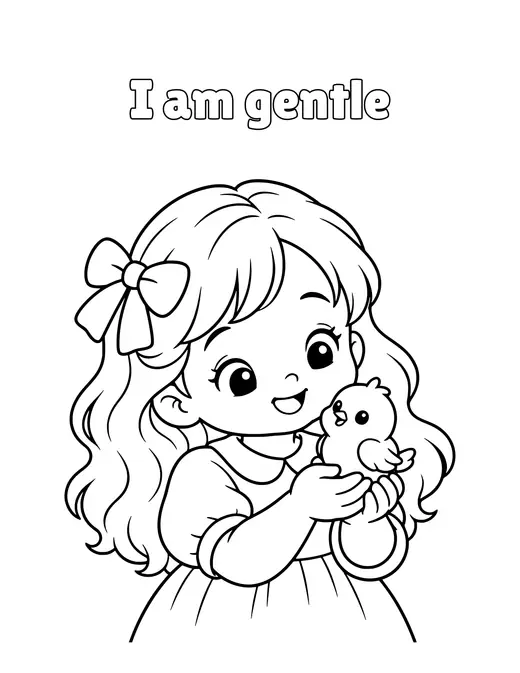 I am gentle coloring page
