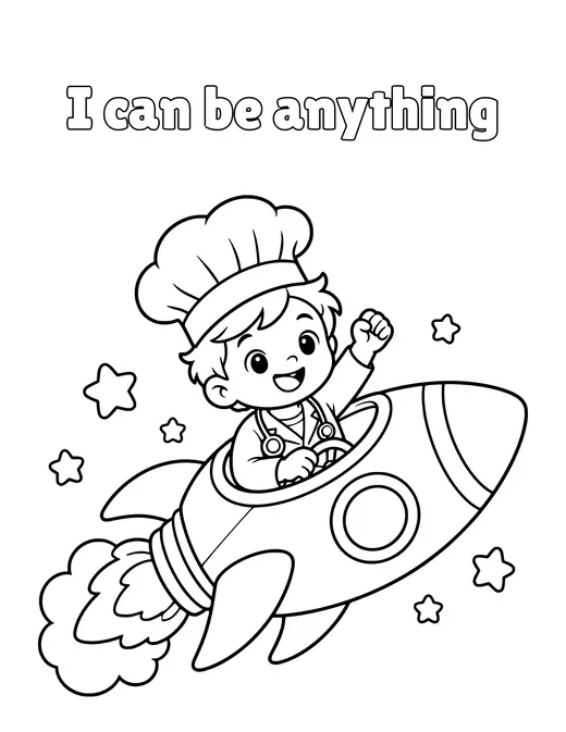 I can be anything coloring page