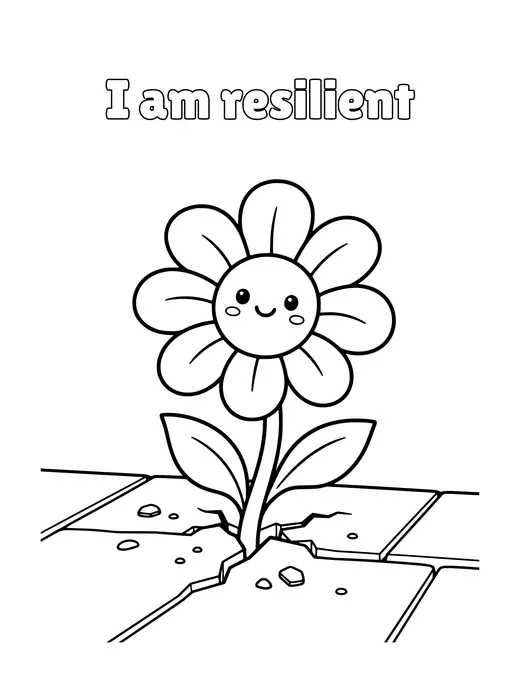 I am resilient coloring page