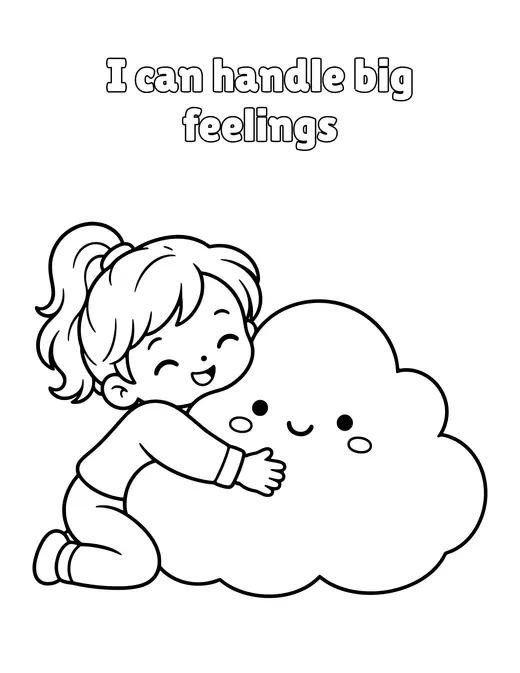 I can handle big feelings coloring page