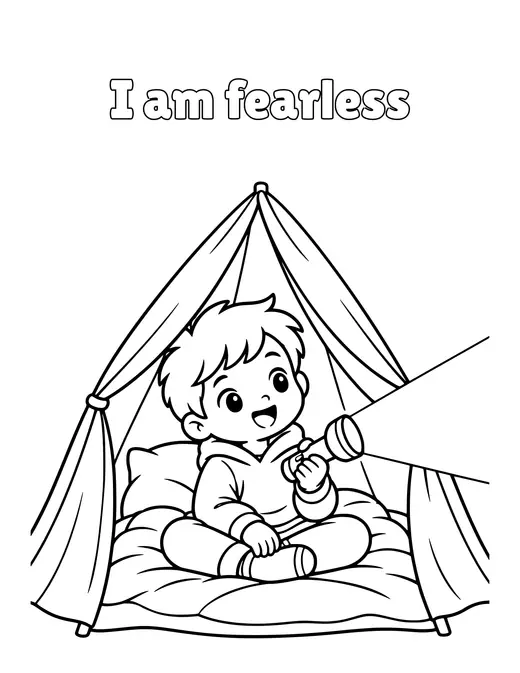 I am fearless coloring page