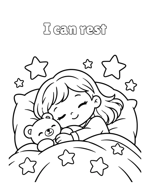 I can rest coloring page